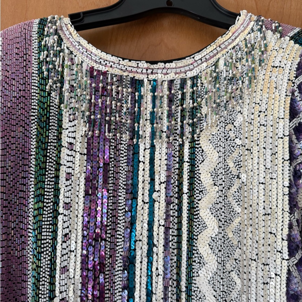 Elegant Multicolor Sequin Top - image 3